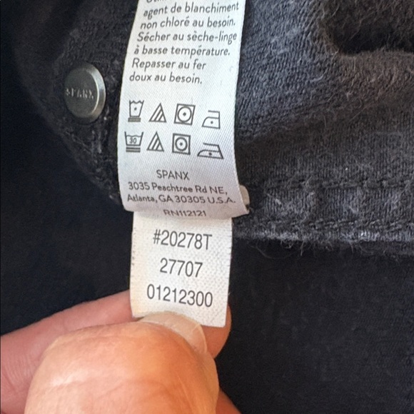 Spanx Shape Ankle Skinny Jeans Black EveryWear Style #20278T Size XL Tall - Picture 9 of 10